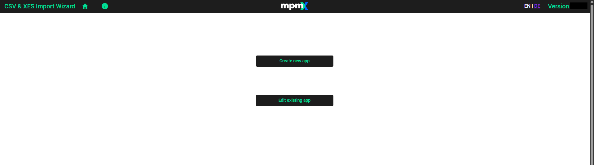 mpmX Import Wizard URL