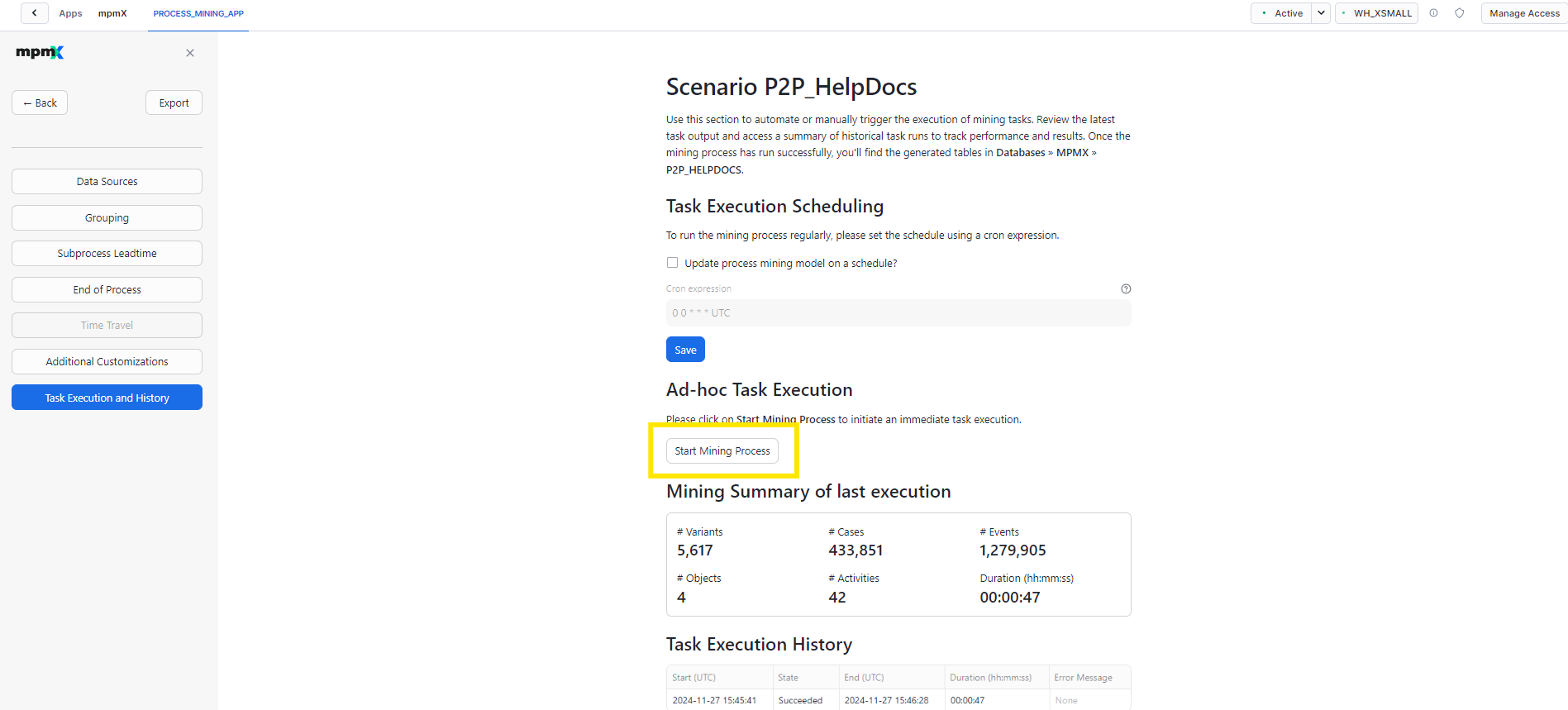 Start Process Mining