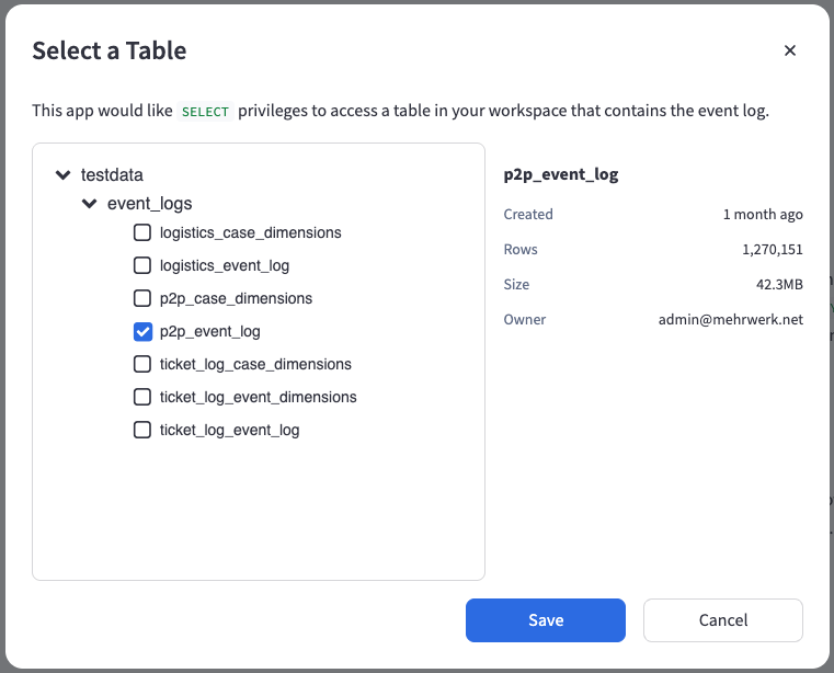 Select an Event Log