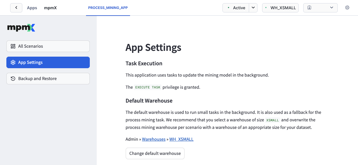 App Settings
