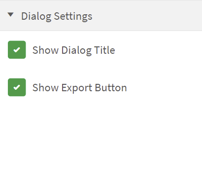 Dialog Settings