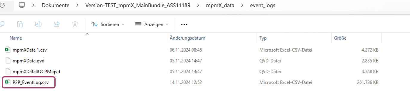 Select your event log