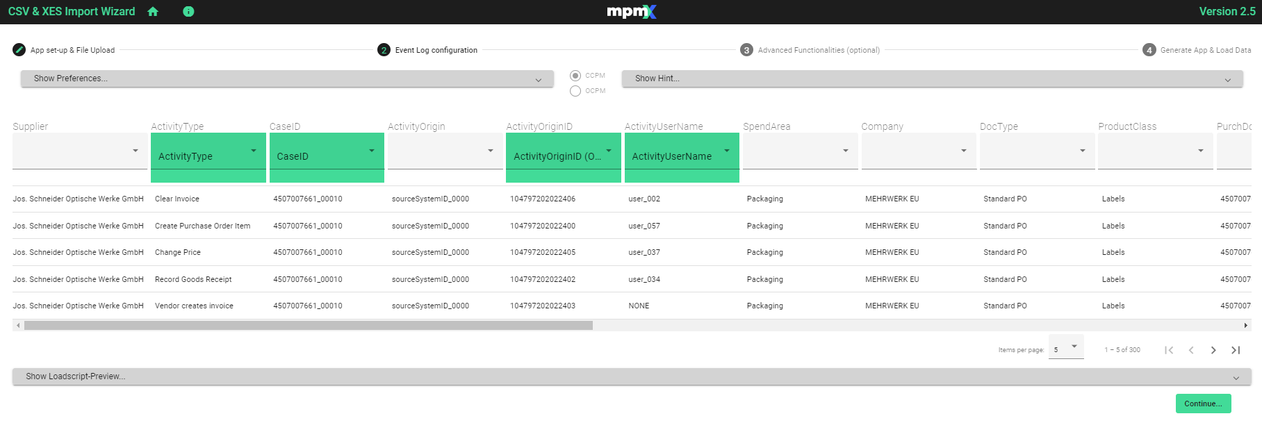 Event Log Configuration - Client - default