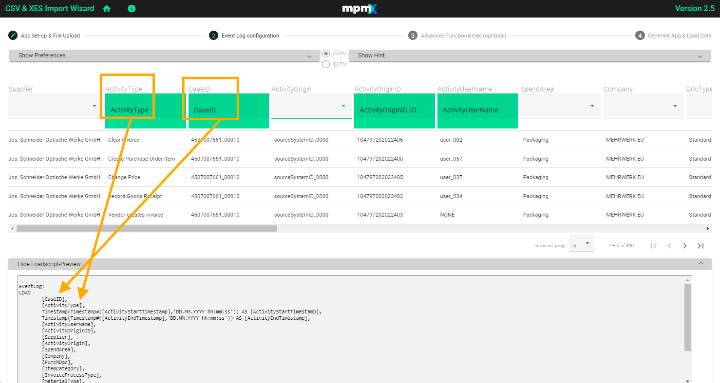 Matching fields do not change the Loadscript