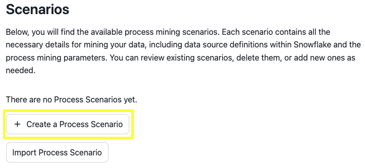 Create a Process Scenario