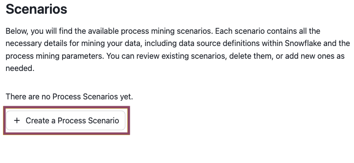 Create a Process Scenario