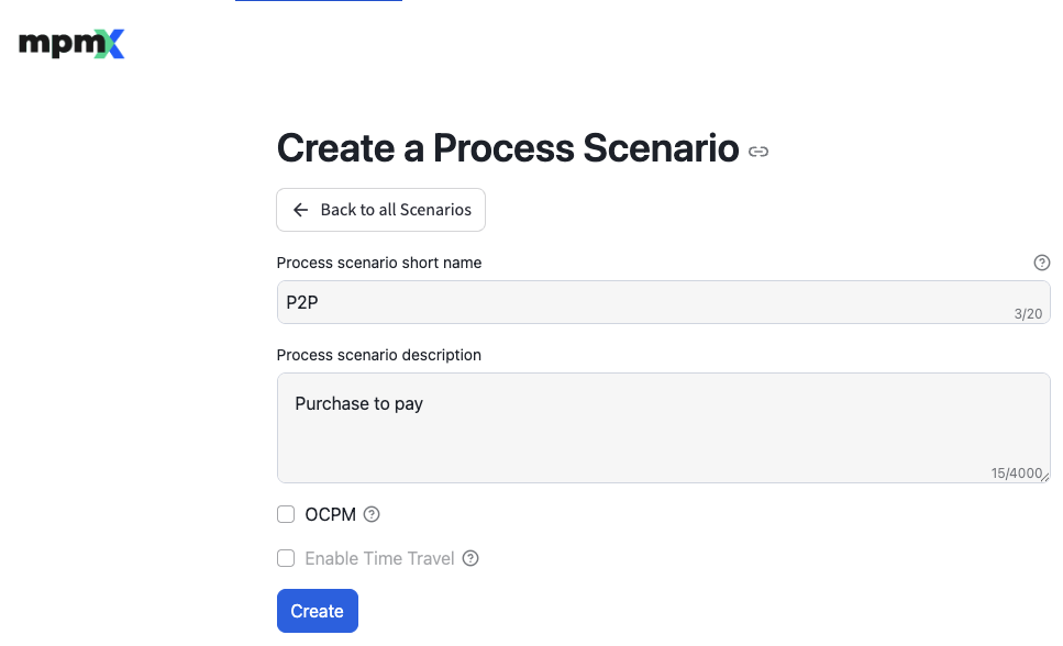 Create a Process Scenario