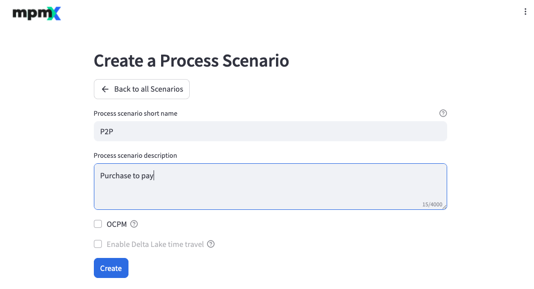 Create a Process Scenario