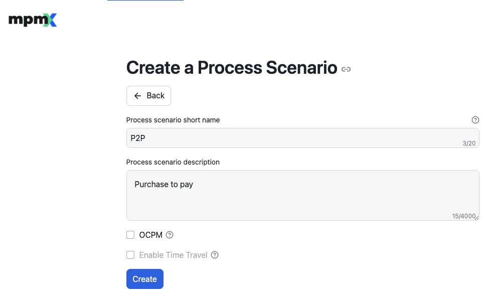 Create a Process Scenario