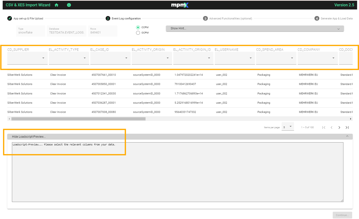 Show/Hide Loadscript