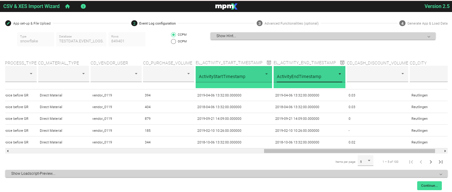 Event Log Database - Timestamp