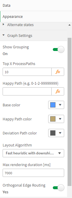 Properties Panel - Graph Settings