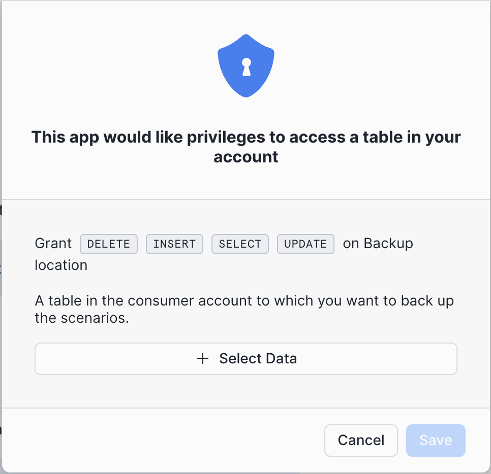 Select Backup Location